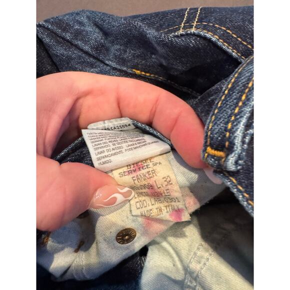 Diesel Mens Fanker Jeans Vintage 26x31 Bootcut Dark Wash - Picture 4 of 9